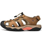 Men's Leather Closed Toe Sandal